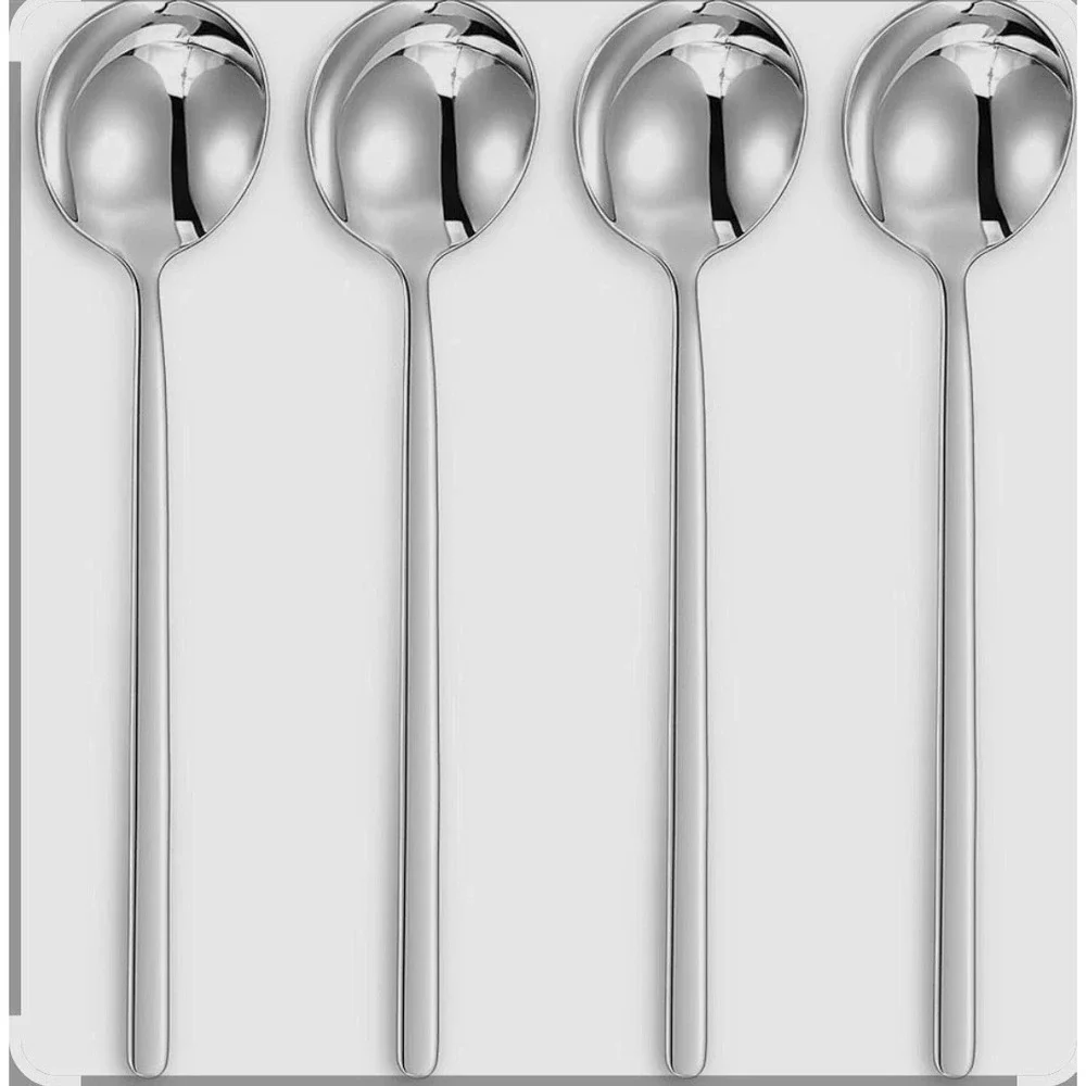 KEAWELL Premium 4-Piece Korean Soup Spoon Set  Stainless Steel Set of 4
